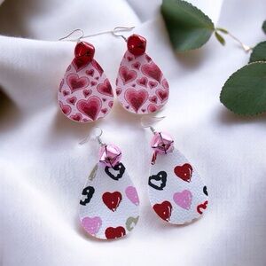 🆕 Spread the Love Faux Leather Earrings with Bells